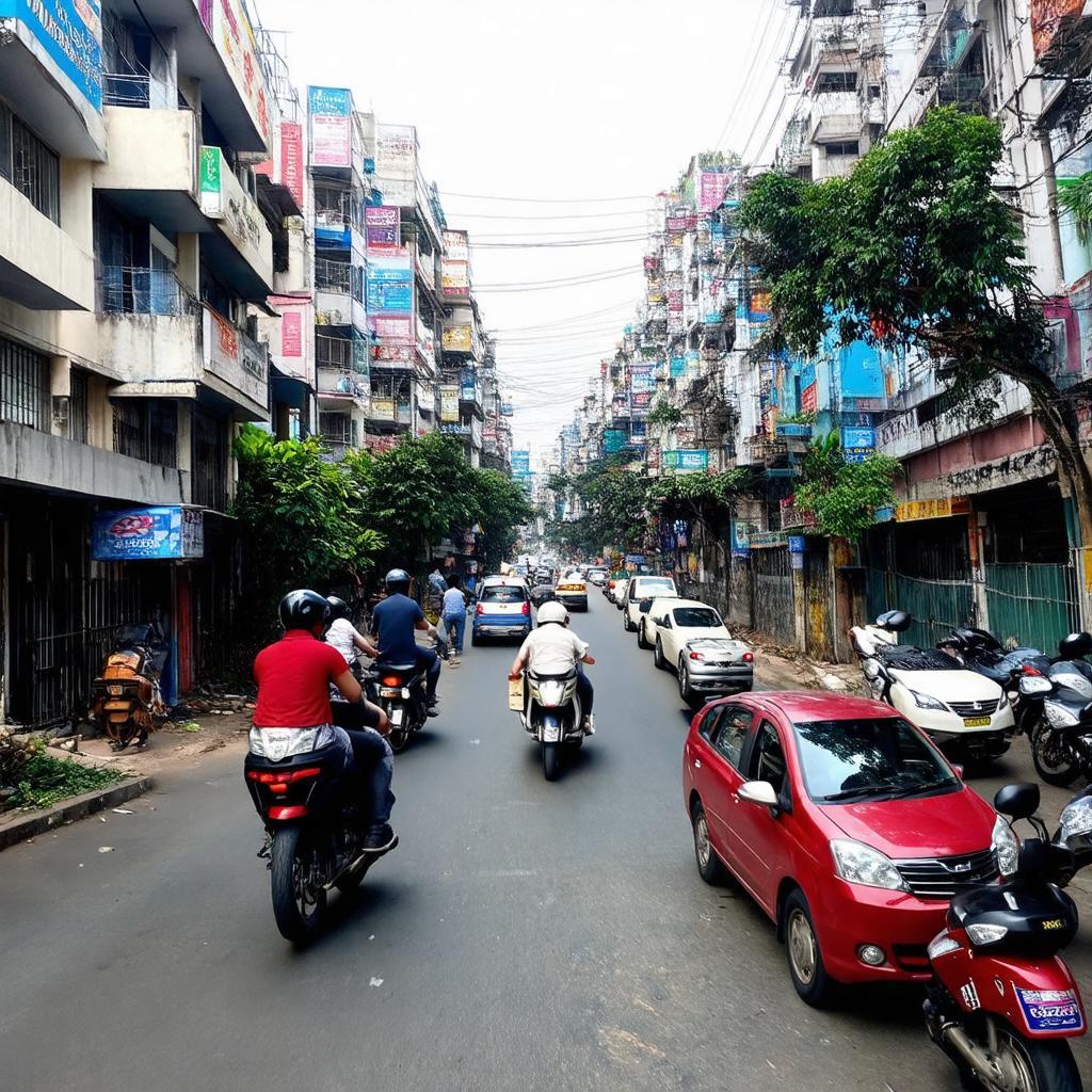 Hình ảnh giao thông thực tế trên Đường Đình Hội vào giờ cao điểm hoặc giờ bình thường tại TP Thủ Đức